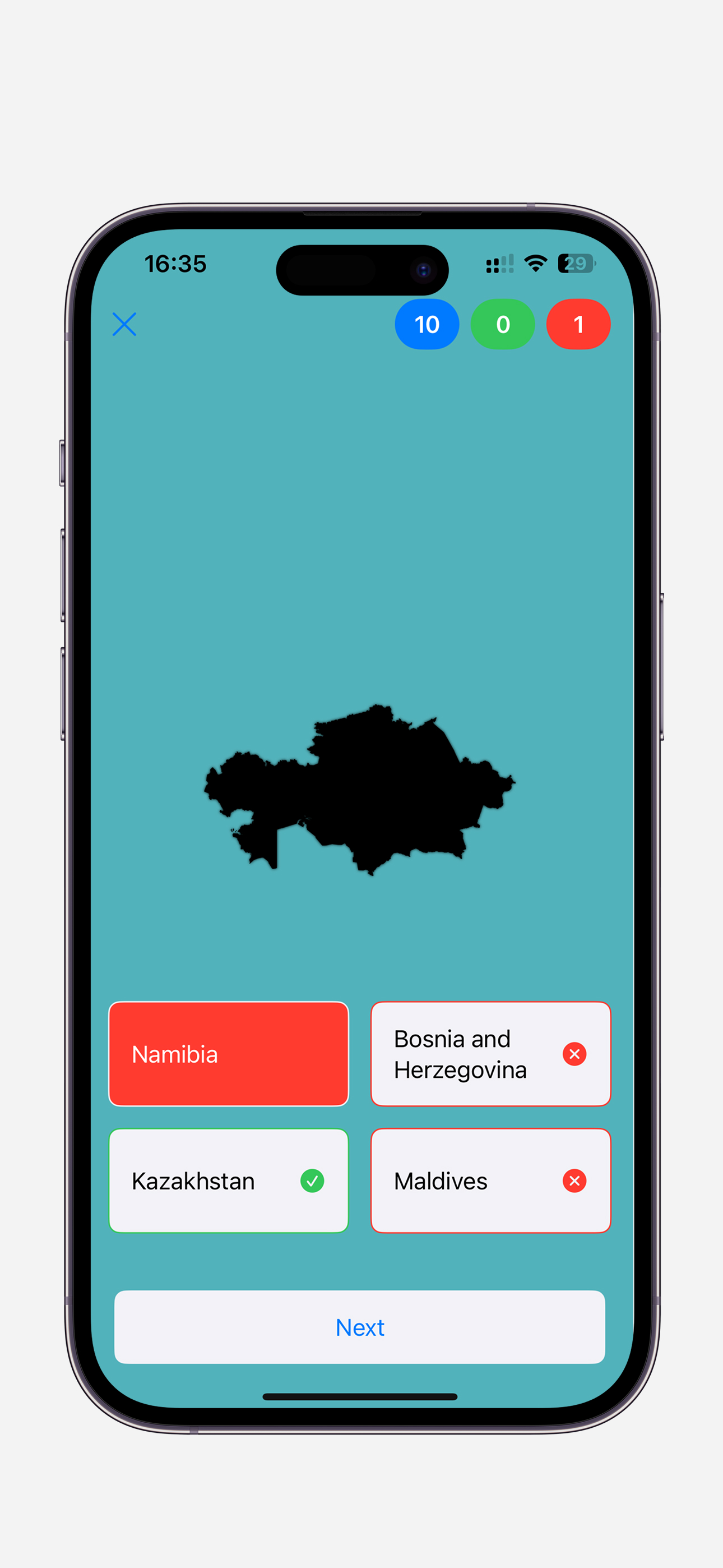 Map Quiz screenshot 1