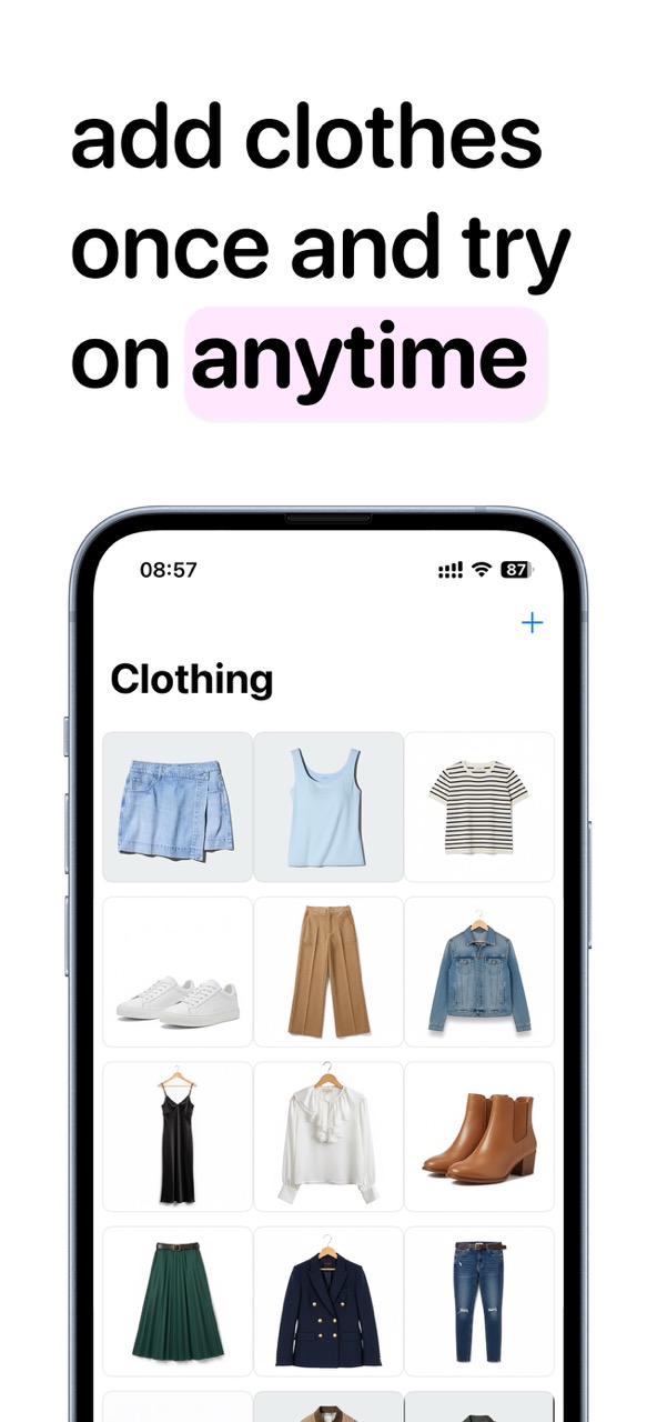 Build your digital closet and reuse clothes anytime