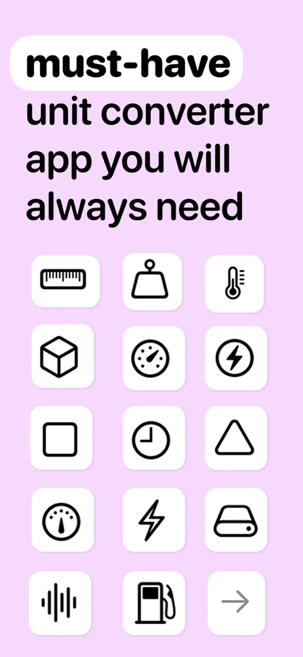 Must-have unit converter app with all categories