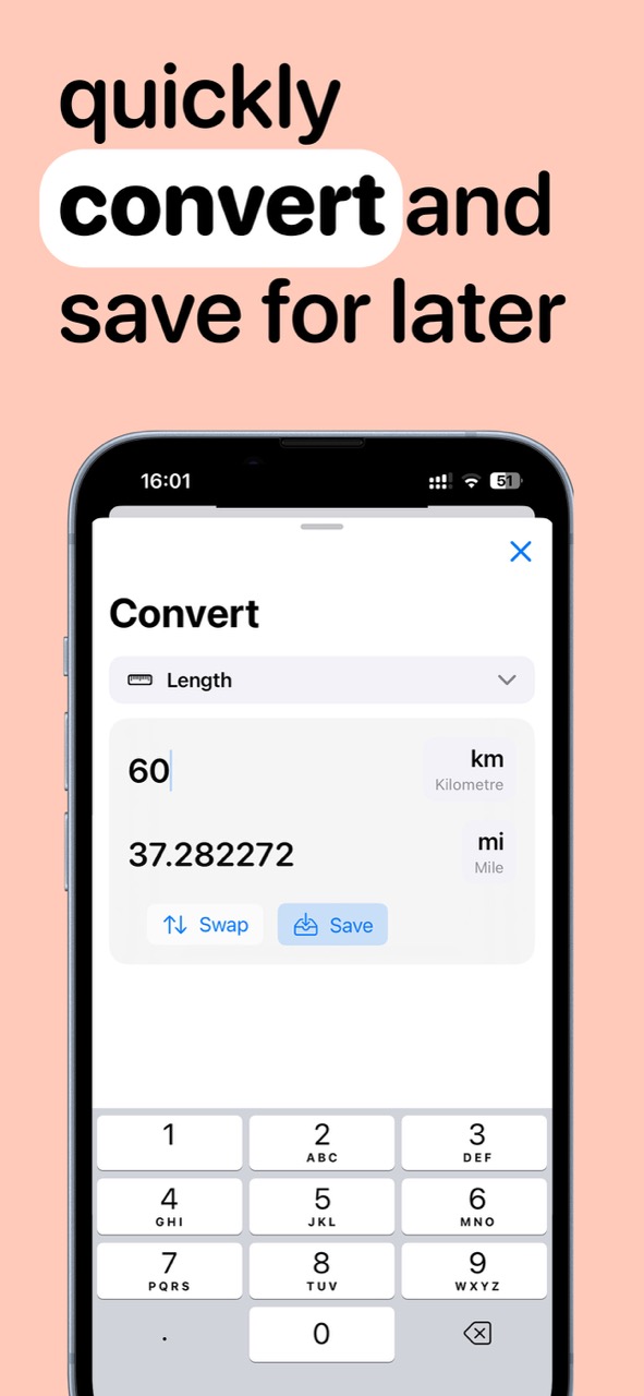 Quickly convert and save conversions for later